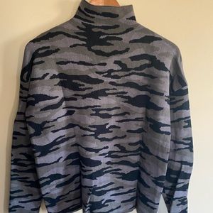 Tahari camouflage mock neck sweater